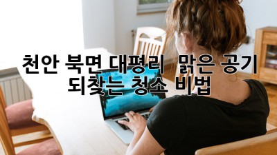 천안 북면 대평리, 🏡 맑은 공기 되찾는 청소 비법 ✨
